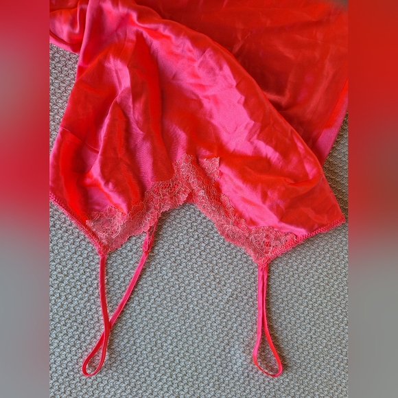 Women's Pink Lace Trim Slip Dress - Picture 3 of 9